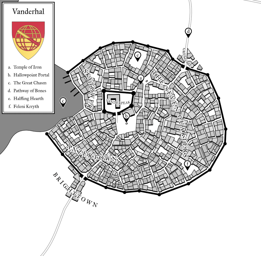 A simplified map of Vanderhal